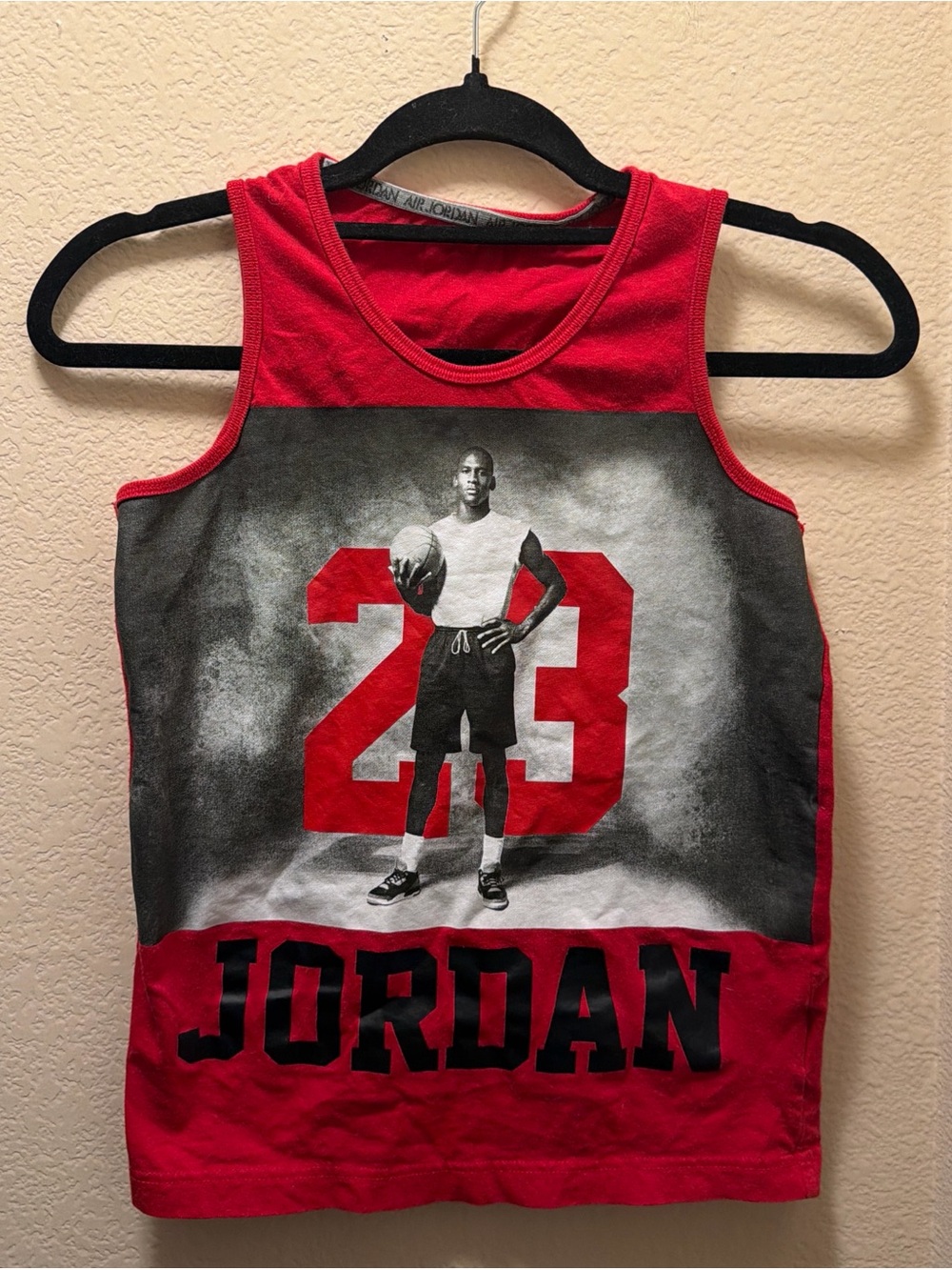 Jordan Kids Red & Black 23 Graphic Tank Top